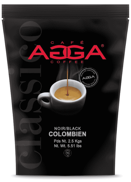 AGGA Colombien Noir 2500g Grains/AGGA Colombian Black 2500g Whole Bean